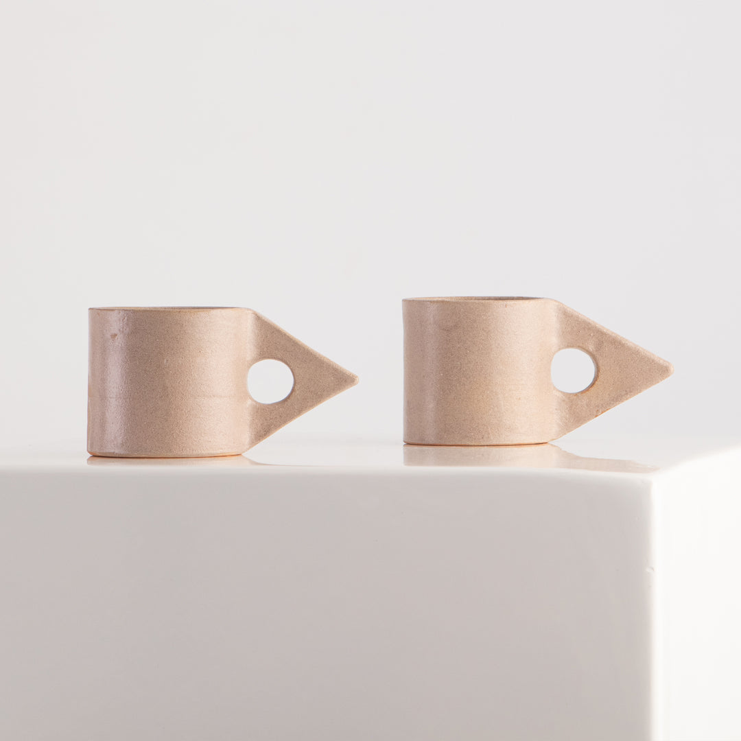 triangle tea cup set